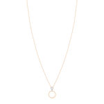 Collier or 375 rose diamants, 45 cm - vue 2