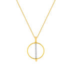 Collier or 375 2 tons diamants, 45 cm - vue 1