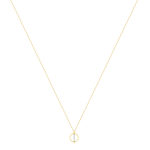 Collier or 375 2 tons diamants, 45 cm - vue 2