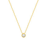 Collier or 375 2 tons diamants, 45 cm - vue 1