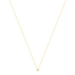 Collier or 375 2 tons diamants, 45 cm - vue 2