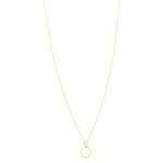 Collier or 375 2 tons diamants, 45 cm - vue 2