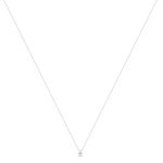 Collier or 375 blanc aigue-marine zirconia, 45 cm - vue 2