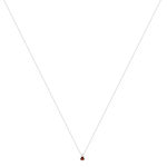 Collier or 375 blanc grenat zirconia, 45 cm - vue 2