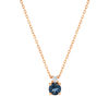 375 gold necklace with rose topaz treated zirconia, 45 cm - view V1