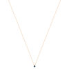 375 gold necklace with rose topaz treated zirconia, 45 cm - view V2