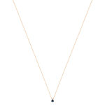 375 gold necklace with rose topaz treated zirconia, 45 cm - view 2