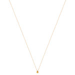 375 Rooscitrien zirkonia gouden collier, 45 cm - bekijk 2