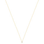 Collier or 375 jaune pierre de lune zirconia 45 cm - vue 2