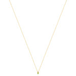 Collier or 375 jaune péridot zirconia, 45 cm - vue 2