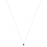 Collier or 375 blanc saphir zirconia, 45 cm - vue 2