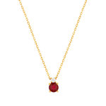 Collier or 375 jaune rubis zirconia, 45 cm - vue 1
