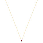 Collier or 375 jaune rubis zirconia, 45 cm - vue 2