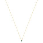 Collier or 375 jaune émeraude zirconia, 45 cm - vue 2