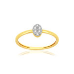 Bague or 375 2 tons diamants - vue 1