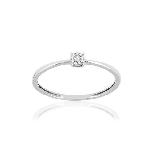 375 witgouden diamanten ring