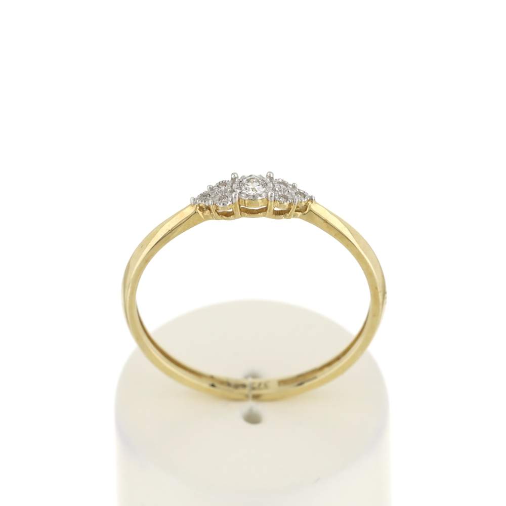 Bague or 375 2 tons diamants - vue 1