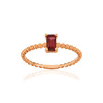 Bague or 375 rose grenat rhodolite - vue 1