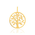 Pendentif or 375 jaune, motif arbre de vie. - vue 1