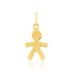 Pendentif or 375 jaune, motif garçon - vue 1