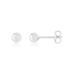 Boucles d'oreilles or 375 blanc diam 3 mm - vue 1