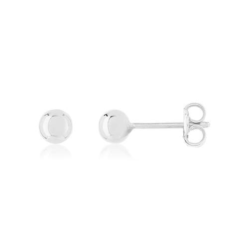 Boucles d'oreilles or 375 blanc diam 3 mm