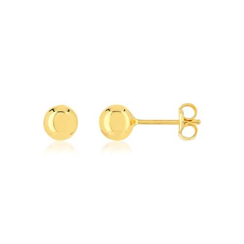 Boucles d'oreilles or 375 jaune diam 5 mm