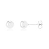 Boucles d'oreilles or 375 blanc diam 5 mm - vue V1