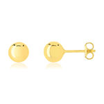 Boucles d'oreilles or 375 jaune diam 6 mm - vue 1