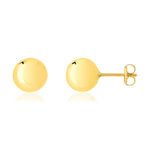 Boucles d'oreilles or 375 jaune diam 8 mm - vue 1