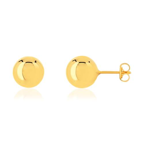 Boucles d'oreilles or 375 jaune diam. 9 mm