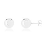 Boucles d'oreilles or 375 blanc diam. 9 mm - vue 1