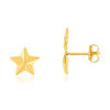 Boucles d'oreilles or 375 jaune, motif étoiles - vue VD1