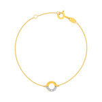 Bracelet or 375 or jaune diamant 18 cm - vue 1
