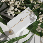 Bracelet or 375 or jaune diamant 18 cm - vue D1