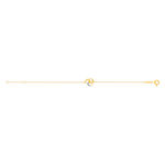 Bracelet or 375 2 tons diamant 18 cm - vue 2