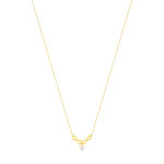Collier or 375 jaune zirconia - vue 2