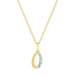 Collier or 375 2 tons diamant 45 cm - vue 1