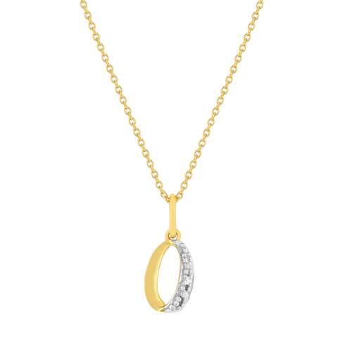 Collier or 375 2 tons diamant 45 cm