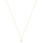 Collier or 375 2 tons diamant 45 cm - vue 2