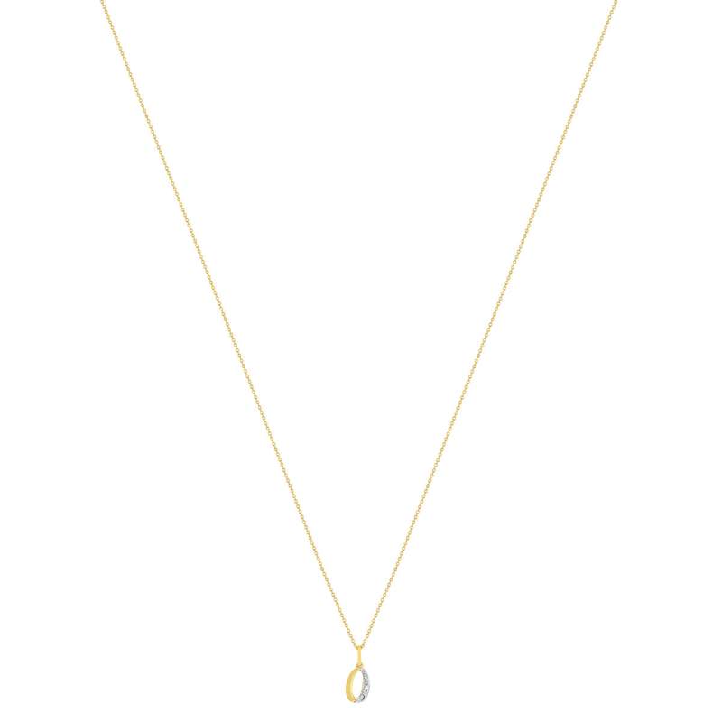 Collier or 375 2 tons diamant 45 cm - vue 2