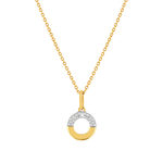 Collier or 375 2 tons diamant 45 cm - vue 1