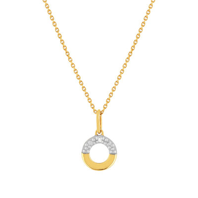 Collier or 375 2 tons diamant 45 cm - vue 1