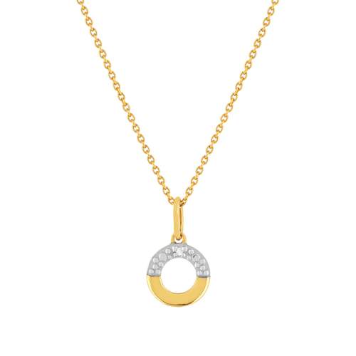 Collier or 375 2 tons diamant 45 cm