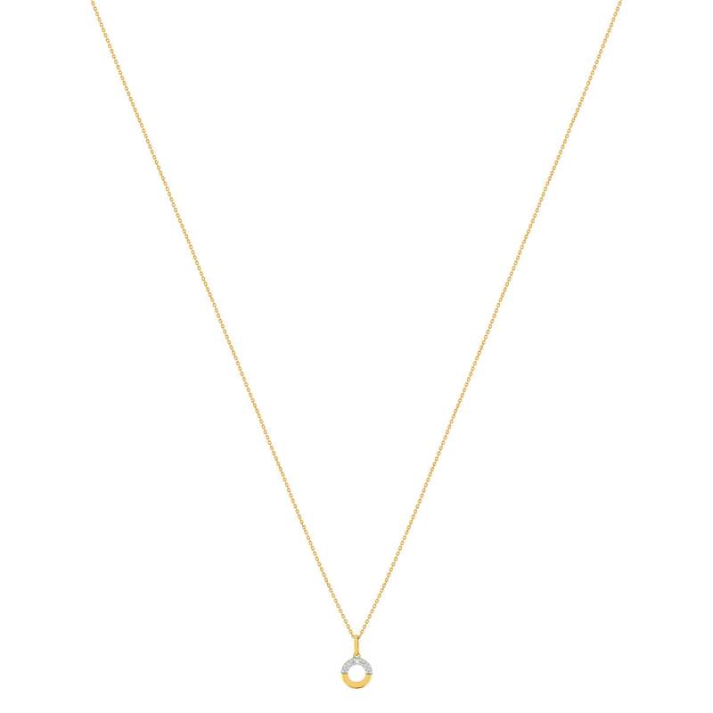 Collier or 375 2 tons diamant 45 cm - vue 2