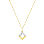 Collier or 375 2 tons diamant 45 cm - vue 1