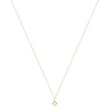 Collier or 375 2 tons diamant 45 cm