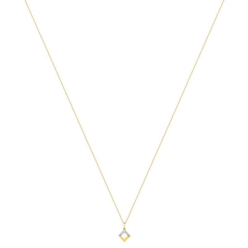 Collier or 375 2 tons diamant 45 cm - vue 2