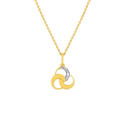 Collier or 375 2 tons diamants 45 cm - vue 1
