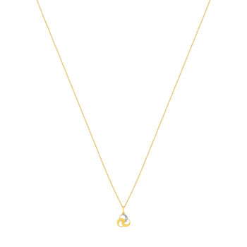 Collier or 375 2 tons diamants 45 cm